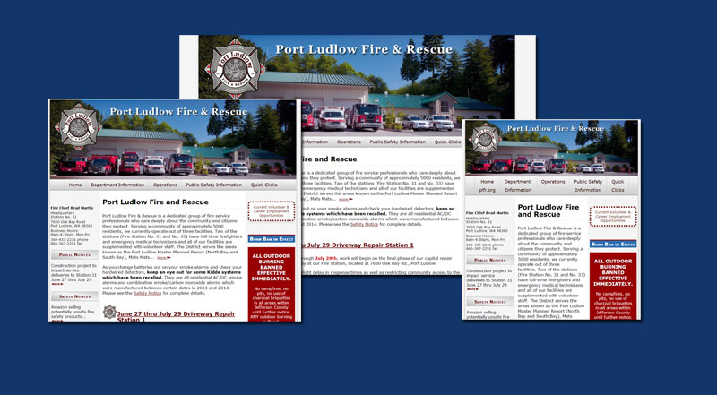 Port ludlow Fire & Rescue, medley of screenshots